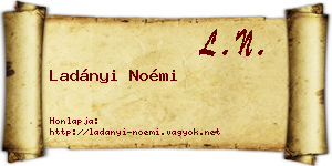 Ladányi Noémi névjegykártya